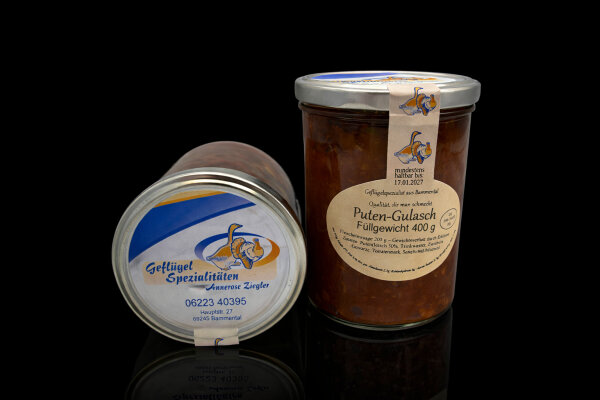 Puten-Gulasch – 400 g Glas